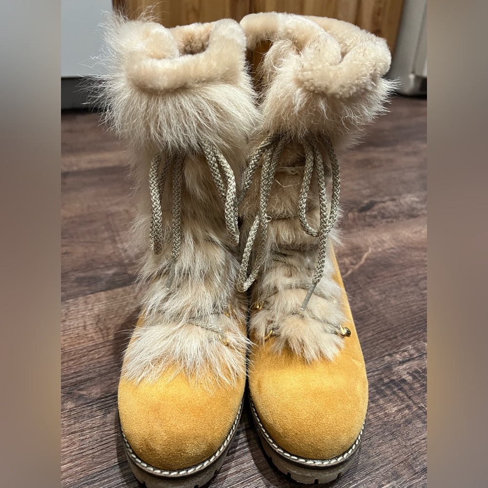 Montelliana Boots - Stella suede and shearling boot